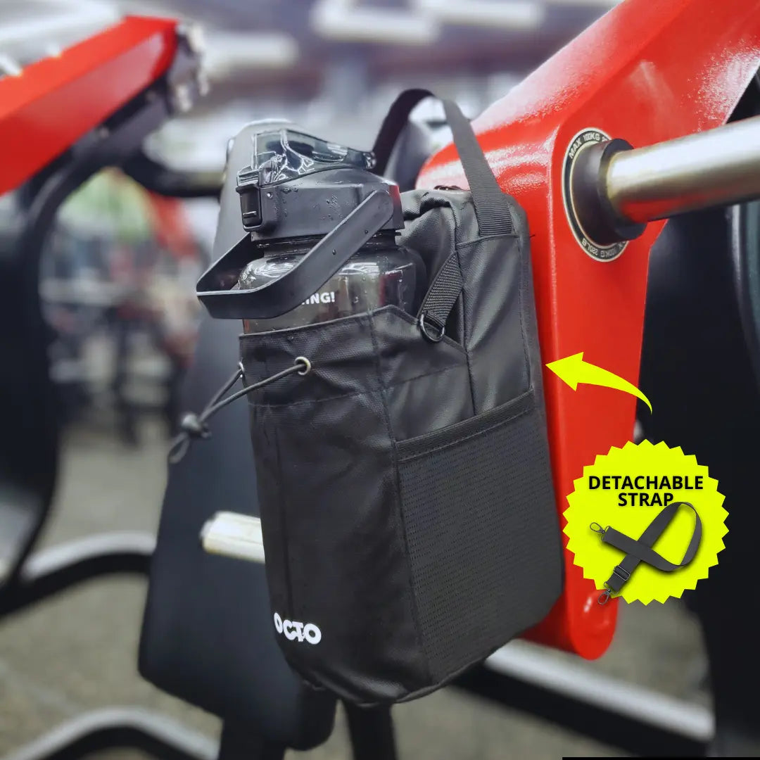 Close-up of OctoGrips MagnetPack™ gym bag handle and sleek design