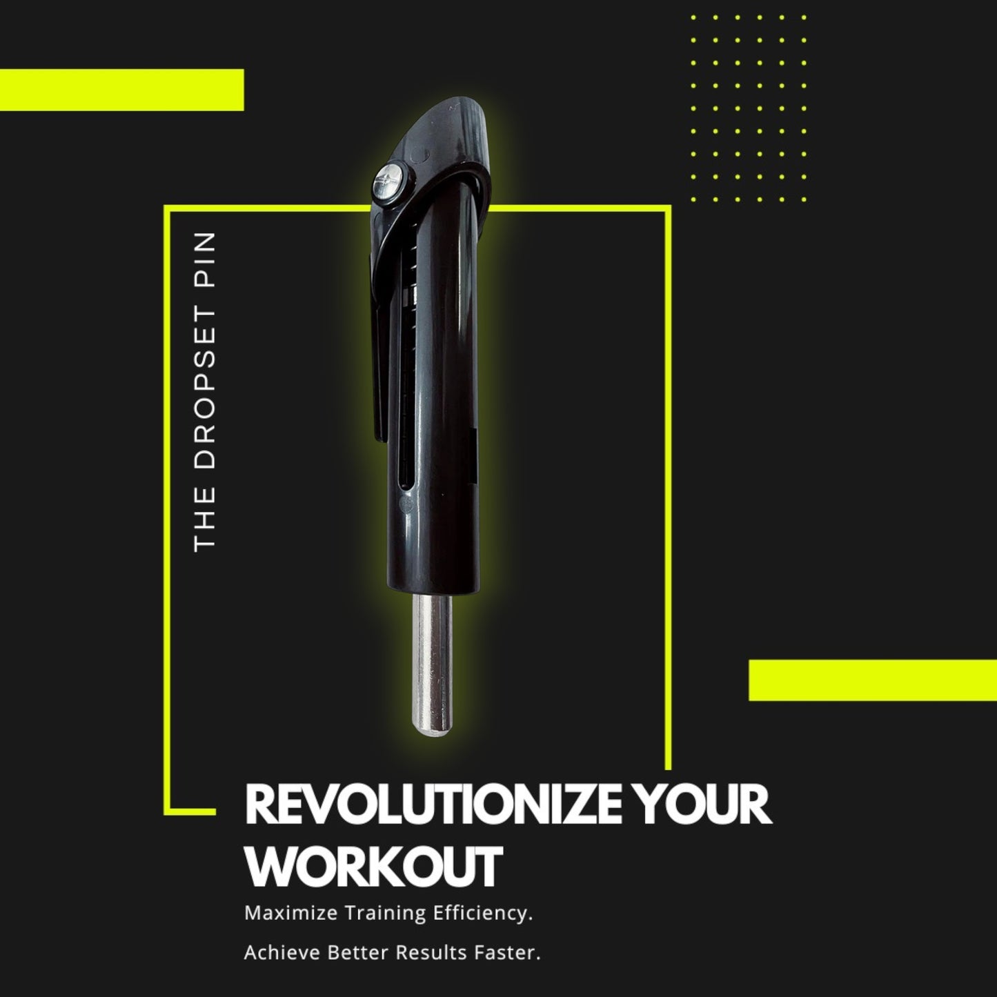 Innovative Drop Set Pin for effortless gym weight switching
