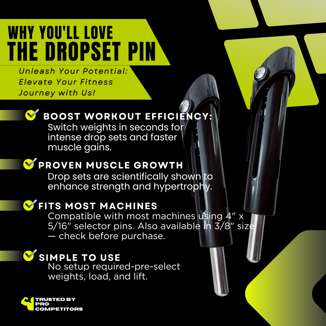 Fitness accessory Drop Set Pin for seamless weight transitions during resistance exercises