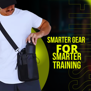 Person carrying the magnetic gym bag, stylish and convenient for gym or travel