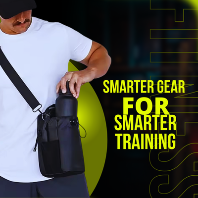 Person carrying the magnetic gym bag, stylish and convenient for gym or travel