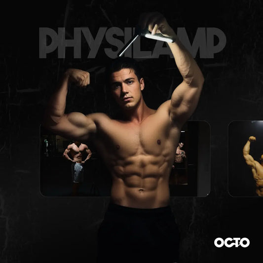 PhysiLamp professional lighting for bodybuilding progress photos and videos